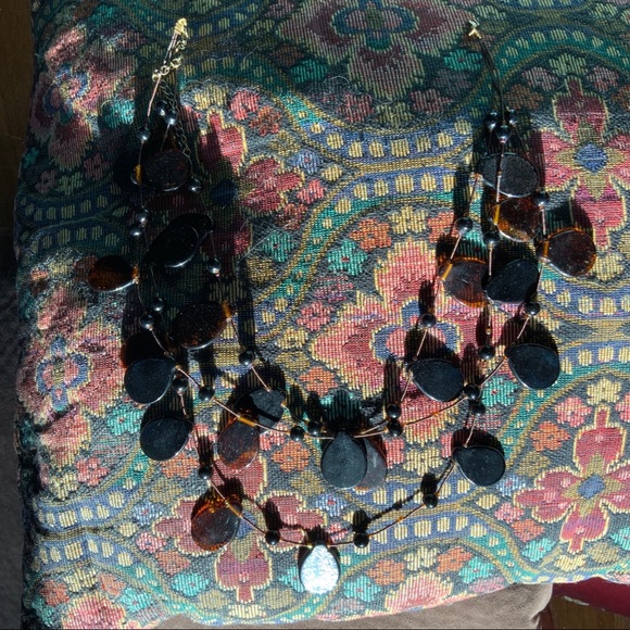 3-strand amber fashion statement necklace (4/$20) - Picture 2 of 5